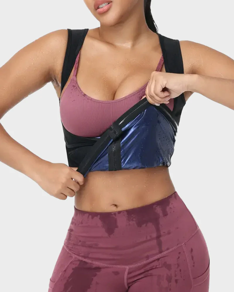 Adjustable Sauna Sweat Waist Trainer Tank Top - Image 2
