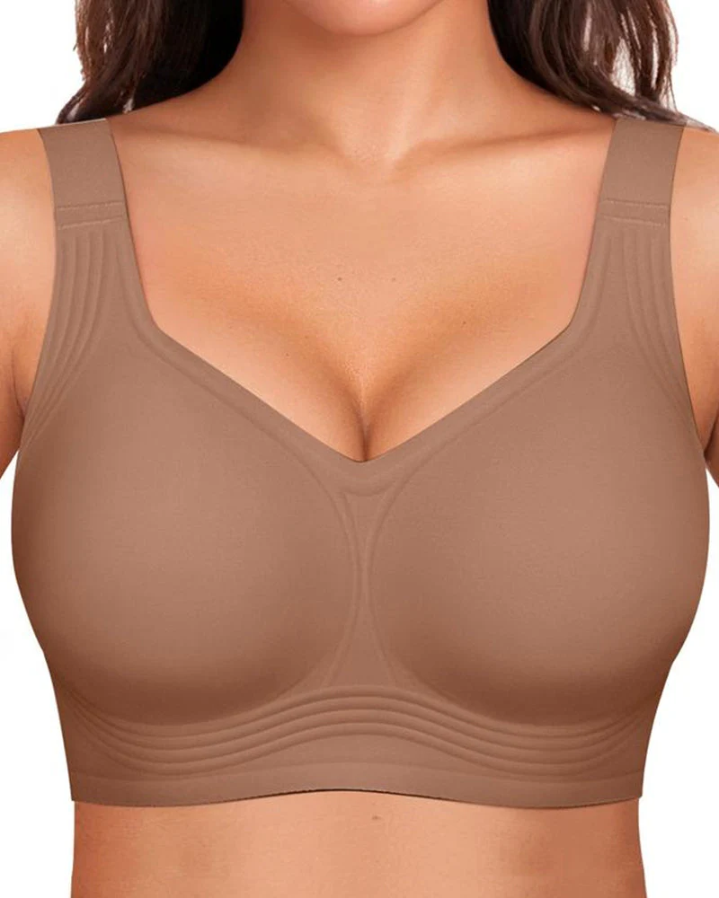 Comfortable Wireless Full Coverage Jelly Smoothing Bra - Image 12