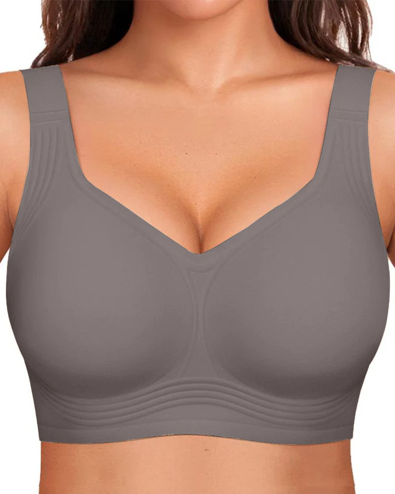 Comfortable Wireless Full Coverage Jelly Smoothing Bra - Image 17