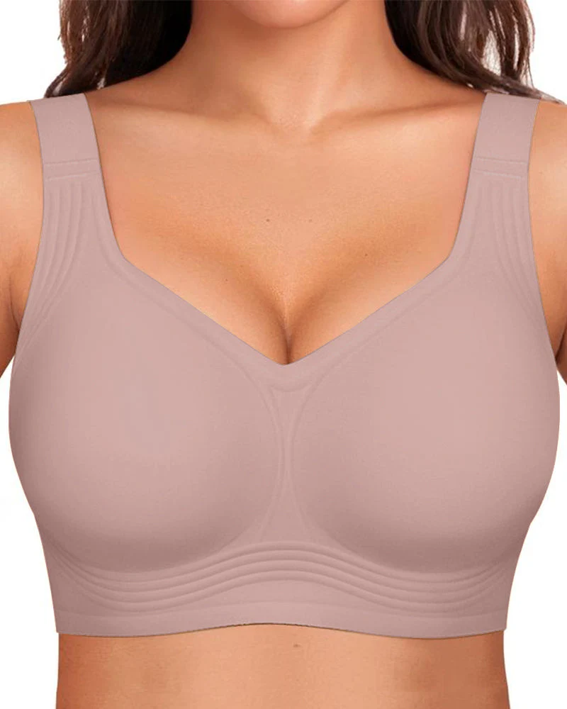 Comfortable Wireless Full Coverage Jelly Smoothing Bra - Image 18