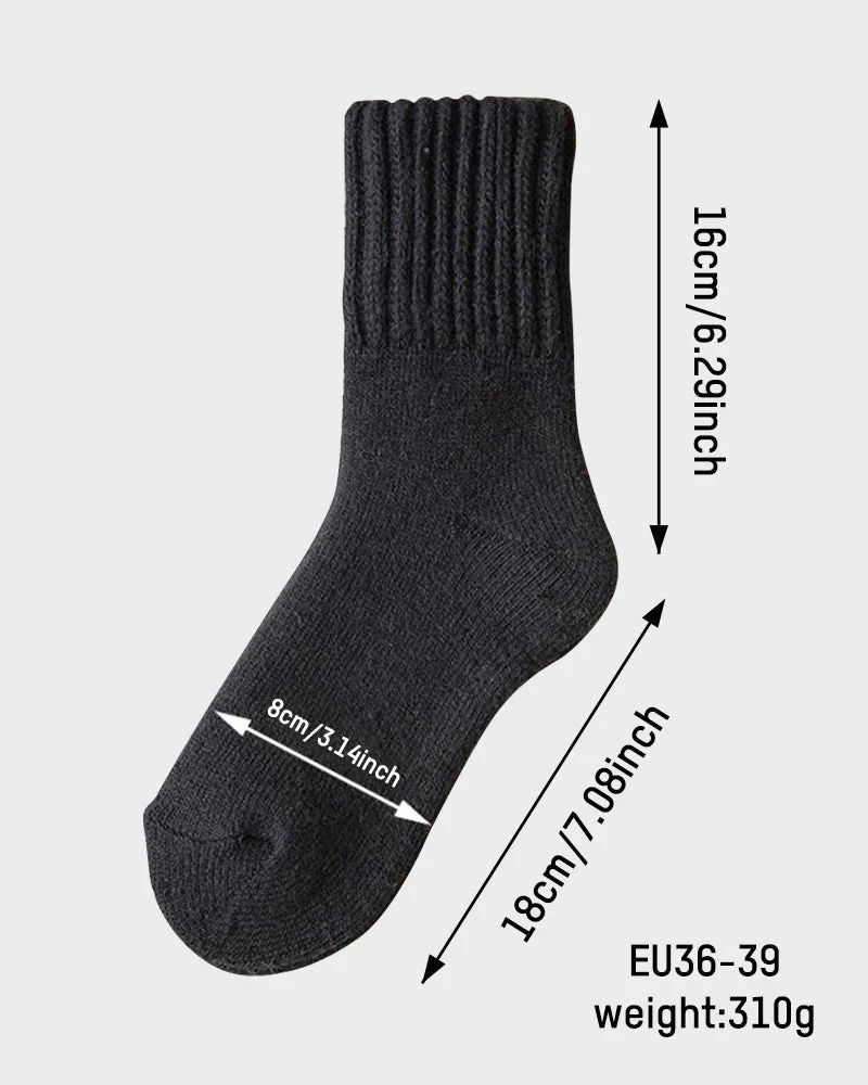 Cozy Ribbed Fleece Lined Crew Socks - Image 2