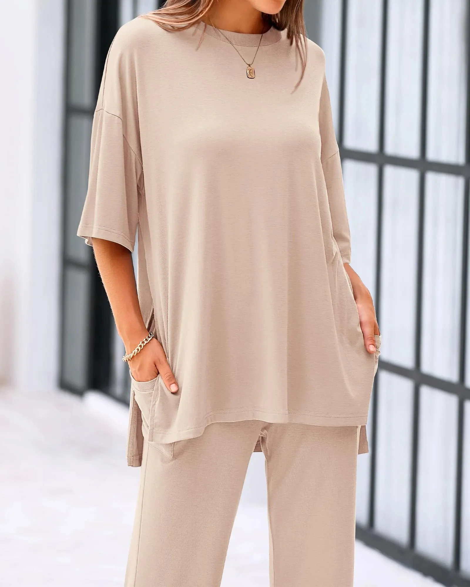 Casual Loose 2-Piece Top & Pants Set - Image 2