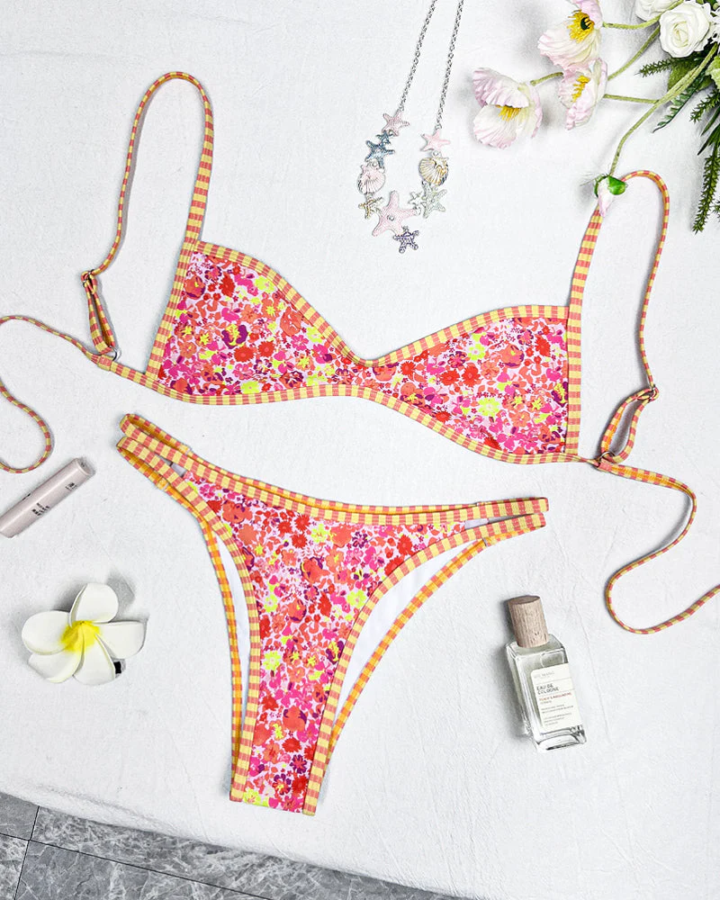 Floral Backless Two-Piece Bikini Set - Image 25