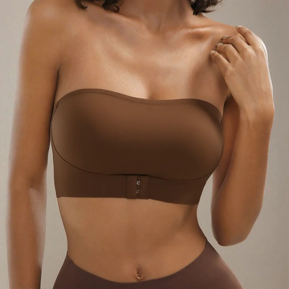 Front Closure Wireless Seamless Bandeau Bra - Image 11