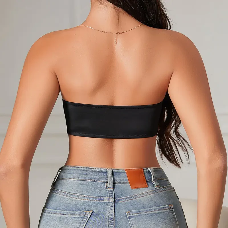 Front Closure Wireless Seamless Bandeau Bra - Image 7