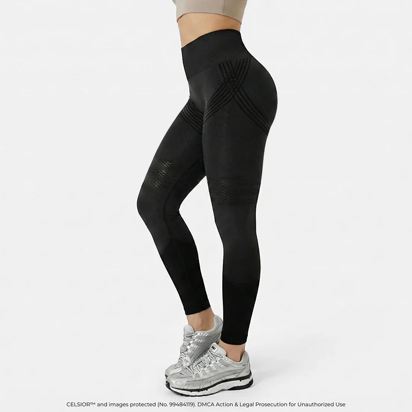 High Waisted And Hip Lifting Yoga Elastic Quick Drying Tight Pants - Image 15