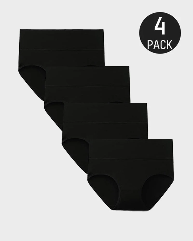 High-Waisted Full Coverage Cotton Briefs(4 pack) - Image 17