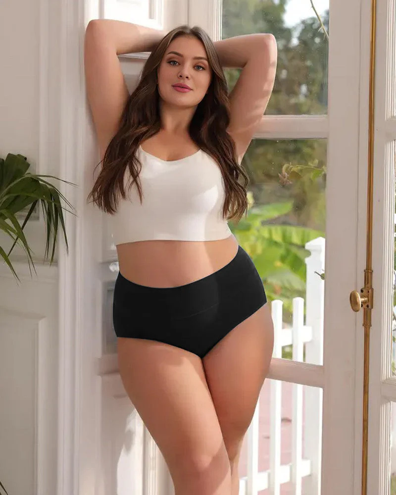 High-Waisted Full Coverage Cotton Briefs(4 pack) - Image 6