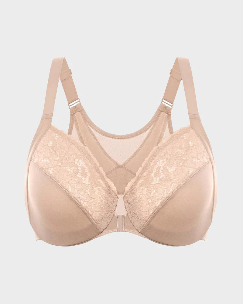 Lace Full Coverage Front Closure Posture Bra - Image 5