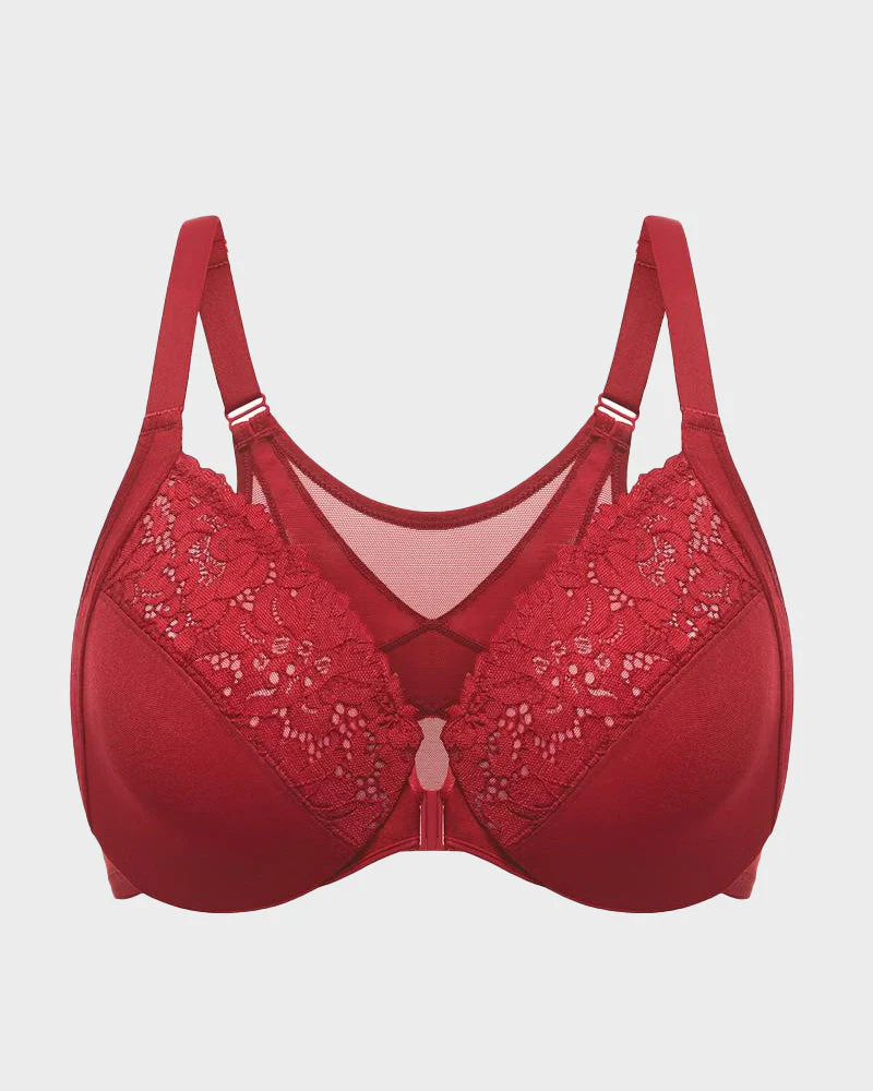 Lace Full Coverage Front Closure Posture Bra - Image 6