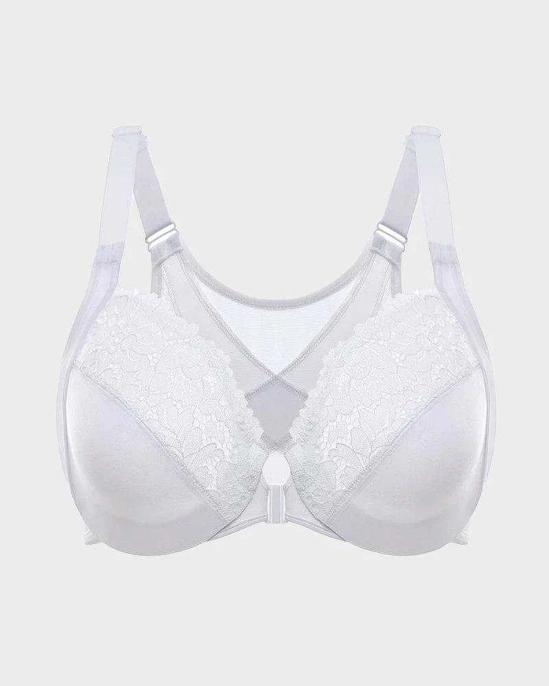 Lace Full Coverage Front Closure Posture Bra - Image 7