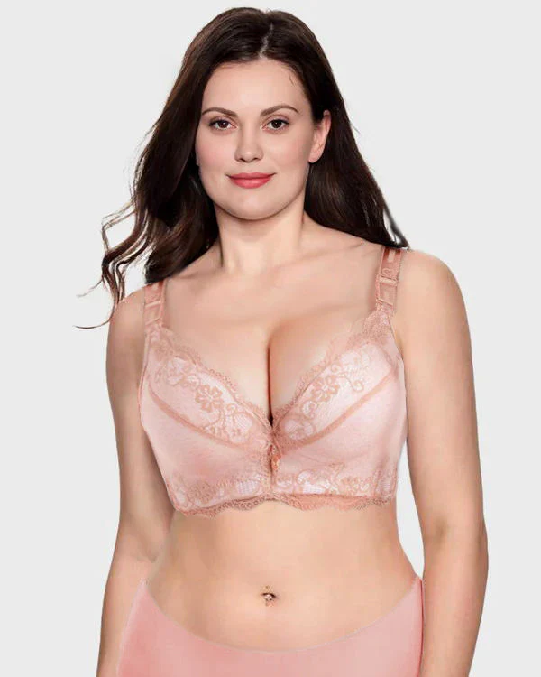 Lace Underwire Padded Push Up Bra - Image 3