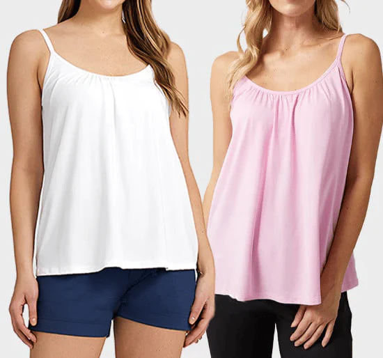 Loose-fitting Tank Top With Built-in Bra - Image 14