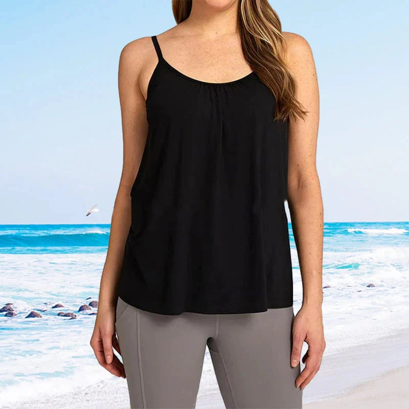 Loose-fitting Tank Top With Built-in Bra - Image 2