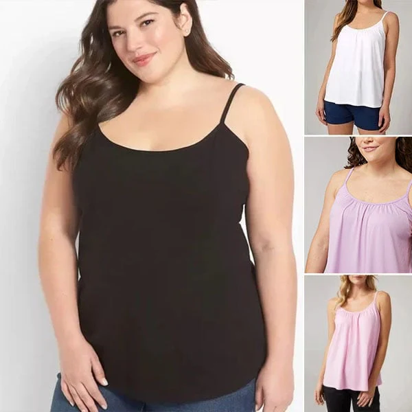 Loose-fitting Tank Top With Built-in Bra - Image 3