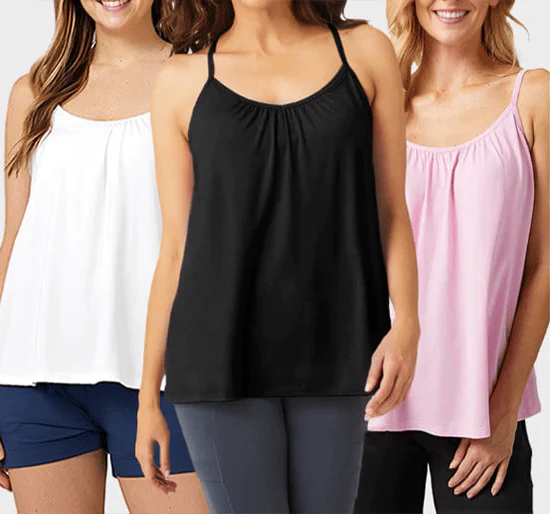 Loose-fitting Tank Top With Built-in Bra - Image 31