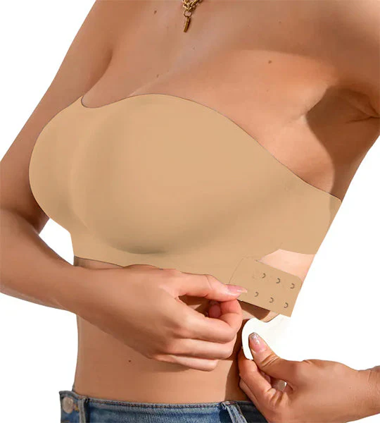 Non-Slip Crossover Side Hook Bandeau Bra - Image 12
