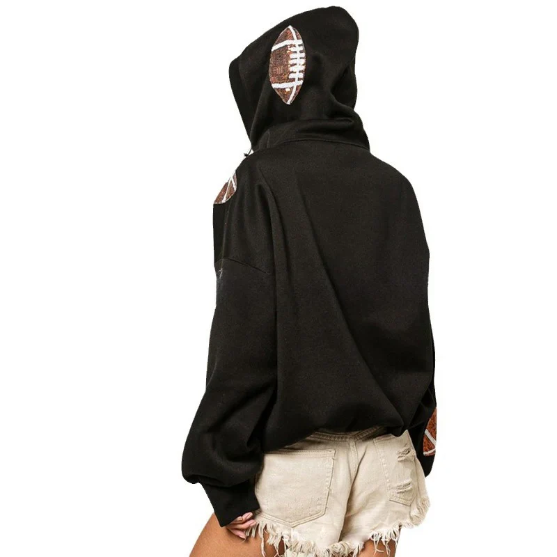 ‘Glam Kickoff’ Long Sleeve Zip Hoodie - Image 3