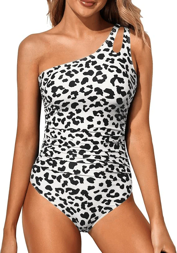 One Shoulder One Piece Swimsuit for Women - Image 22