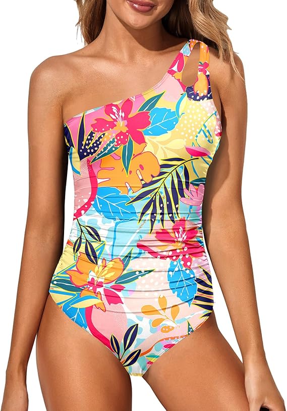 One Shoulder One Piece Swimsuit for Women - Image 7