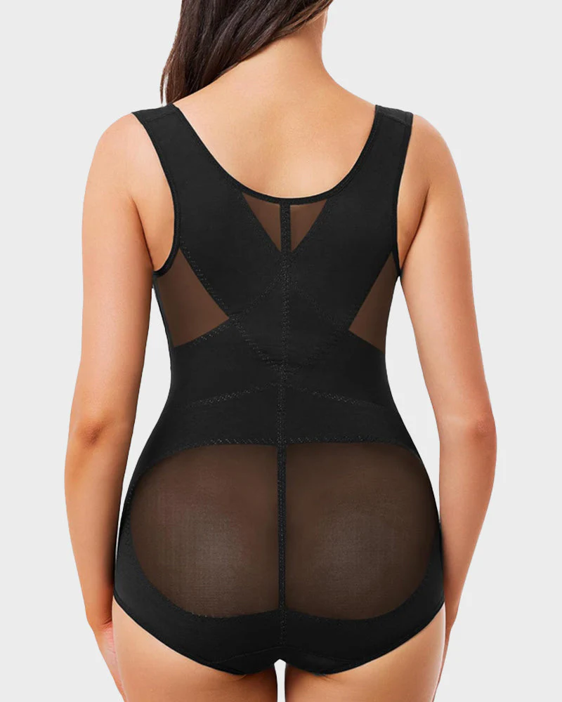 Open Bust Cross Compression Body Shaper - Image 7