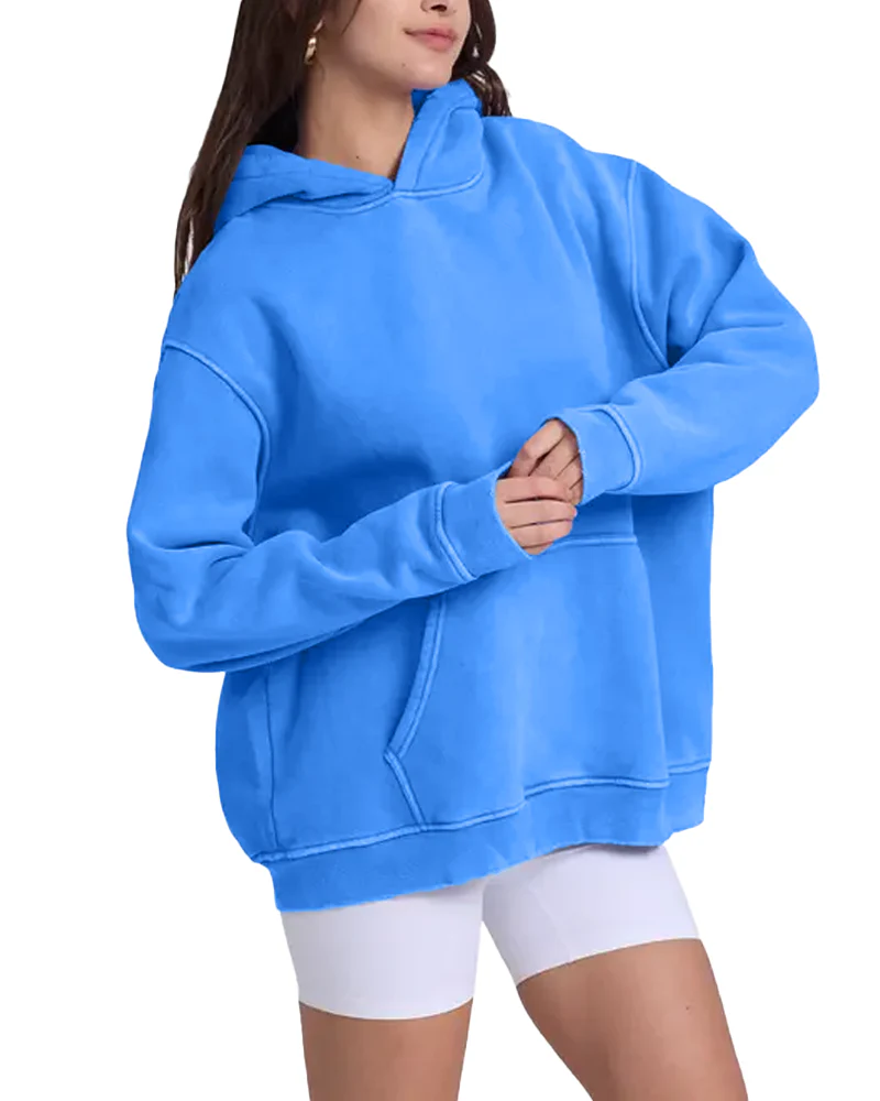 Oversized Unisex Acid Wash Hoodie Pullover - Image 7