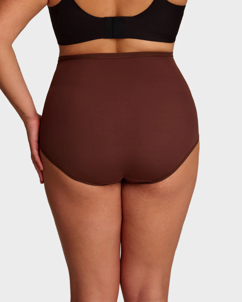 Plus-Size High-Waist Cross Tummy Control Panties (5 Pack) - Image 13