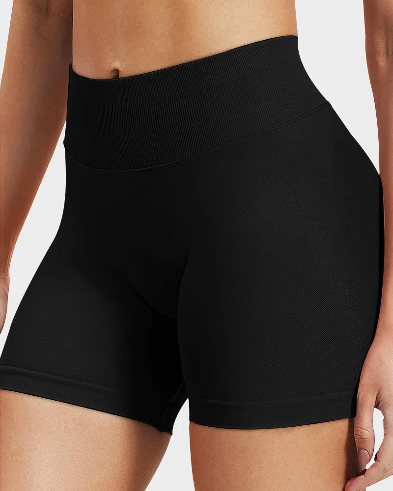 Sculpting High-Waist Seamless Shorts with Scrunch Butt Lift - Image 11