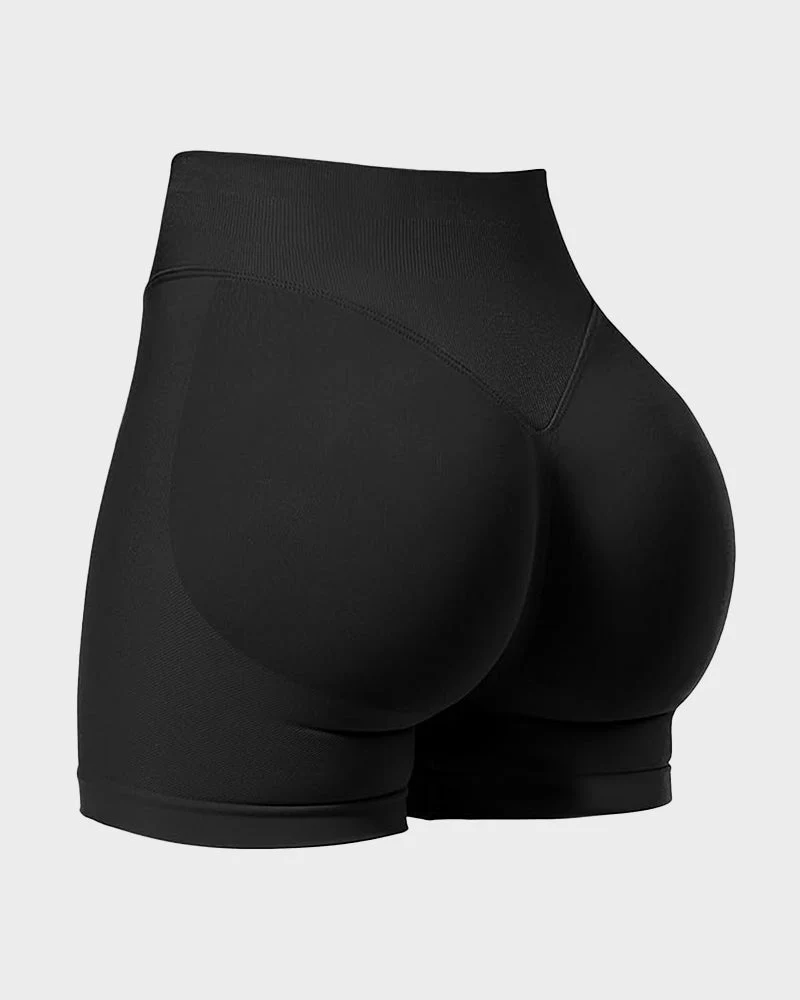 Sculpting High-Waist Seamless Shorts with Scrunch Butt Lift - Image 12