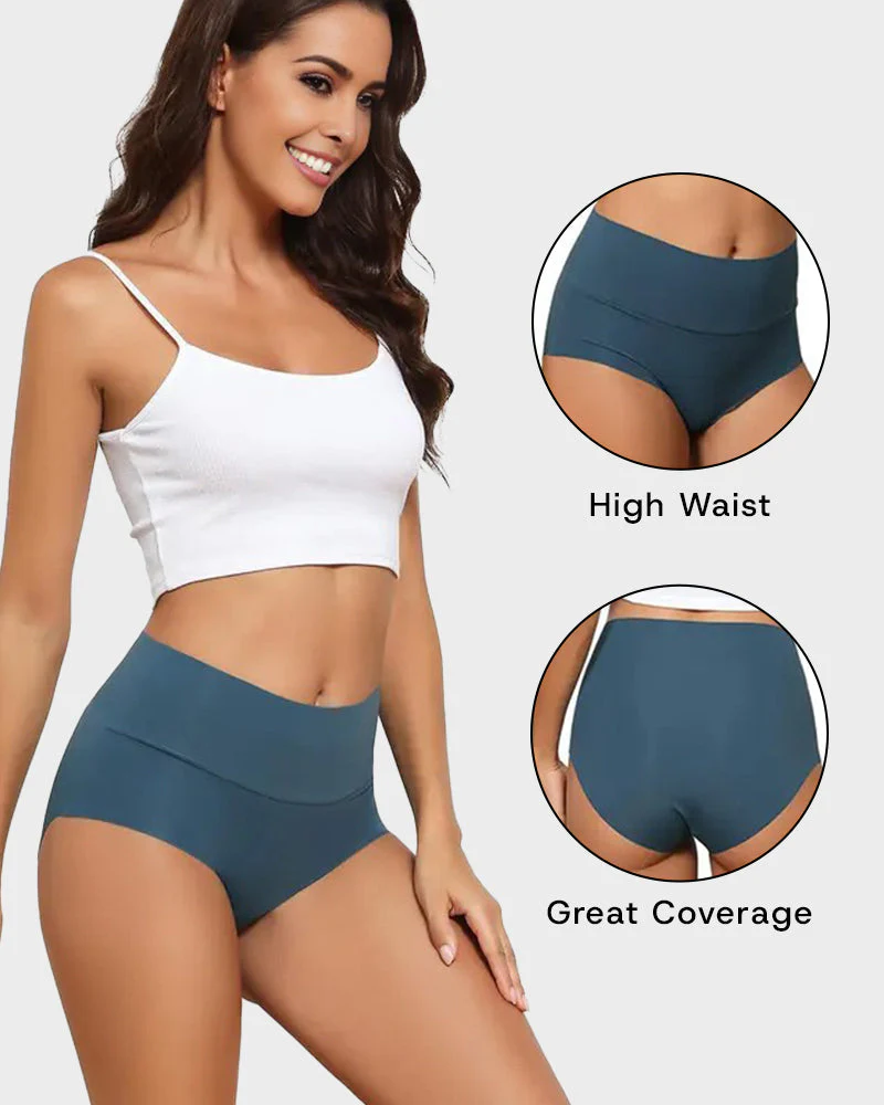 Seamless High-Waist No Show Comfort Panties (6 Pack) - Image 2