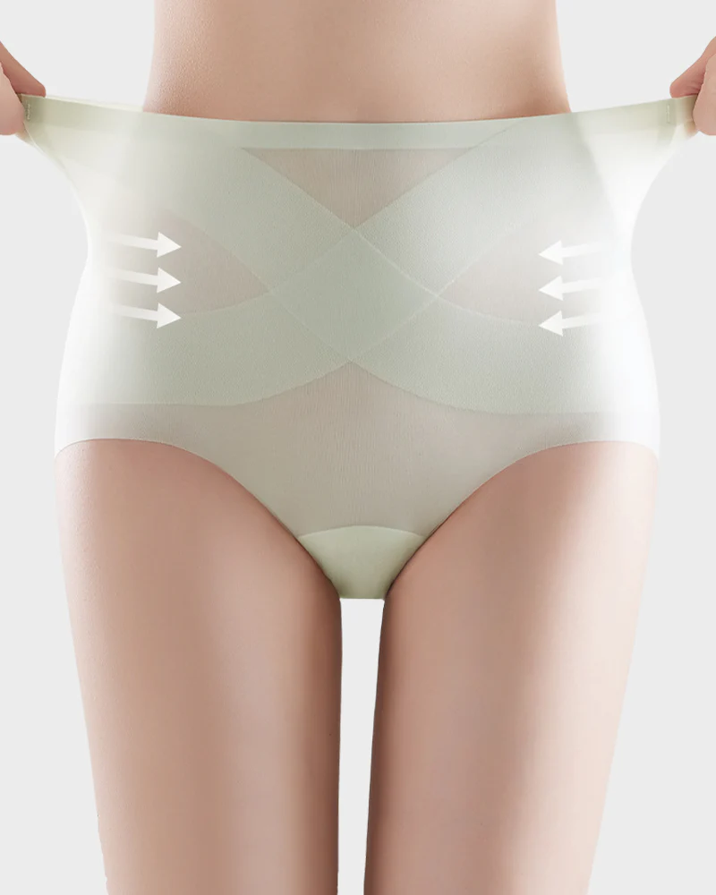 Seamless Ice-Silk High-Waist Tummy Control Panties (4 Pack) - Image 10