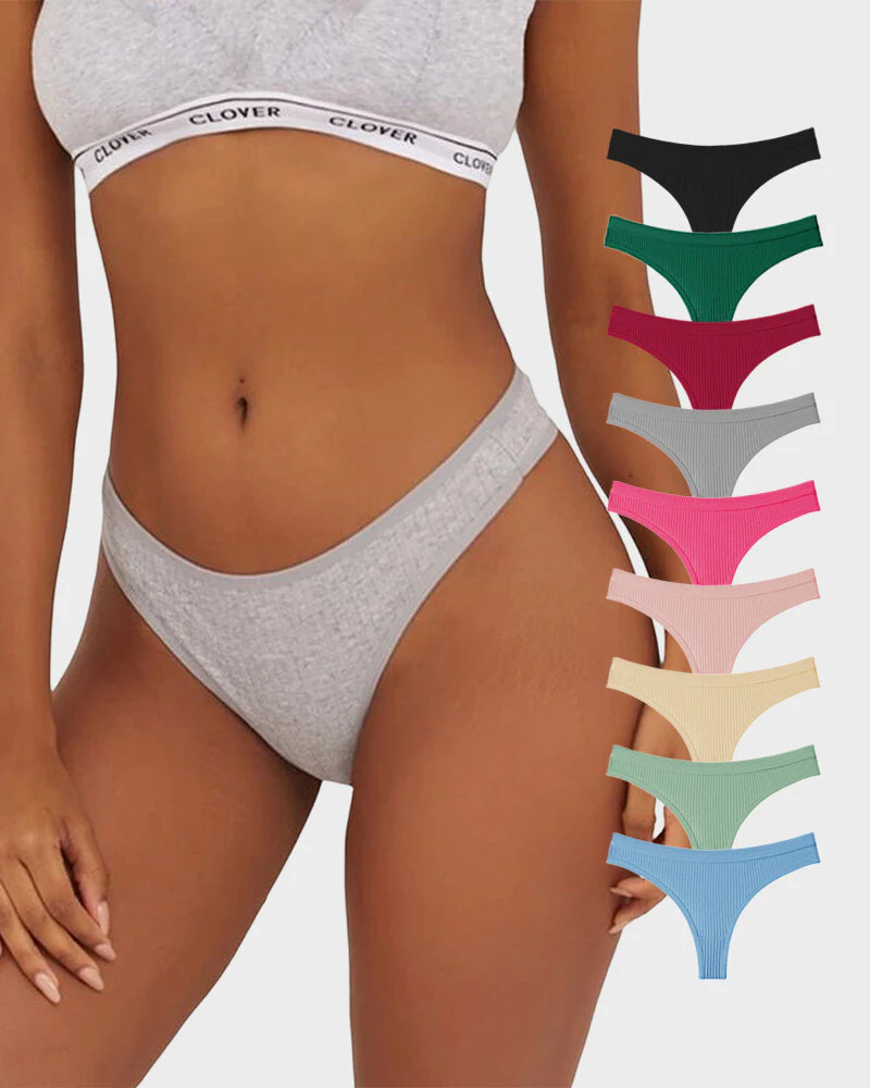 Seamless Low-Rise Cotton Thong Panty (9 Pack) - Image 2
