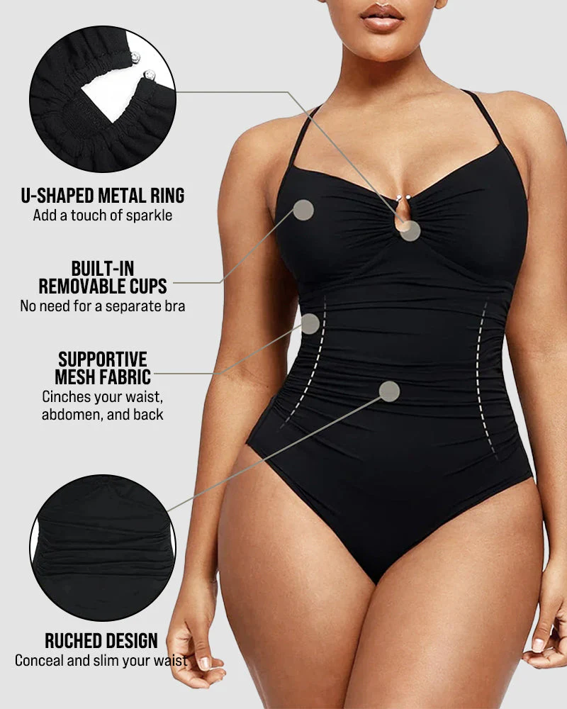 Smart Sculpt U-Ring Cut Out Shaping Swimsuit - Image 7