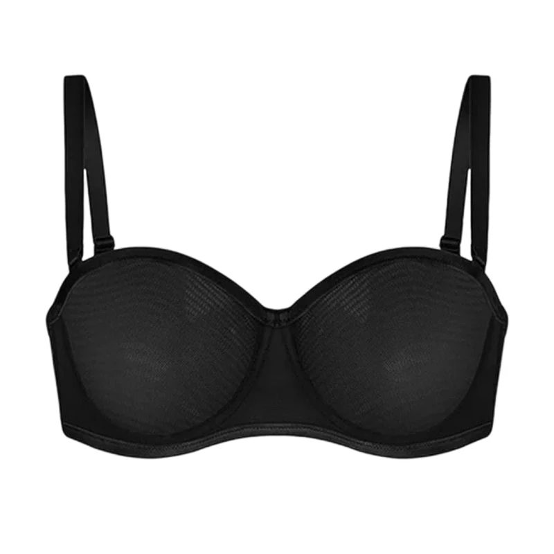 Strapless Mesh Underwire Balconette Bra - Image 10