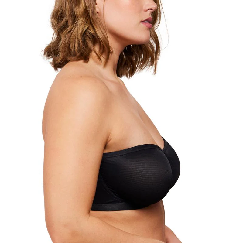 Strapless Mesh Underwire Balconette Bra - Image 4