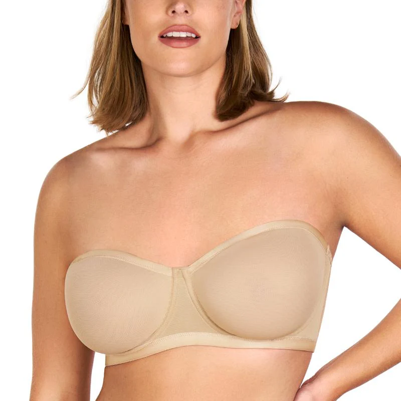Strapless Mesh Underwire Balconette Bra - Image 6