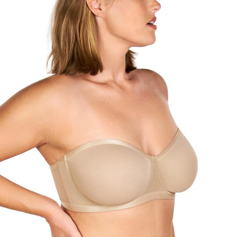 Strapless Mesh Underwire Balconette Bra - Image 7