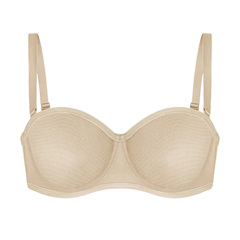 Strapless Mesh Underwire Balconette Bra - Image 8