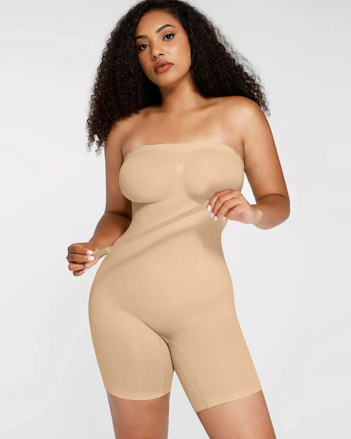 Strapless Slip Shapewear Bodysuit - Image 7