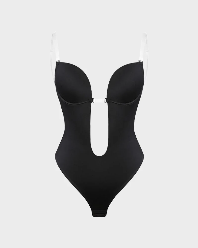 Strapless U Plunge Thong Bodysuit - Image 17