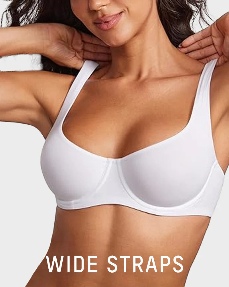 Underwire Support Seamless Unlined Balconette Bra - Image 10
