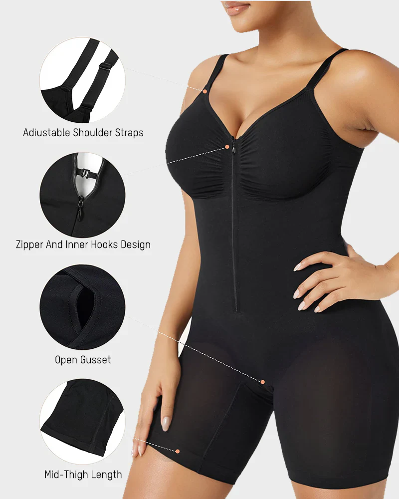 Women's Tummy Control Zip Bodysuit - Image 4