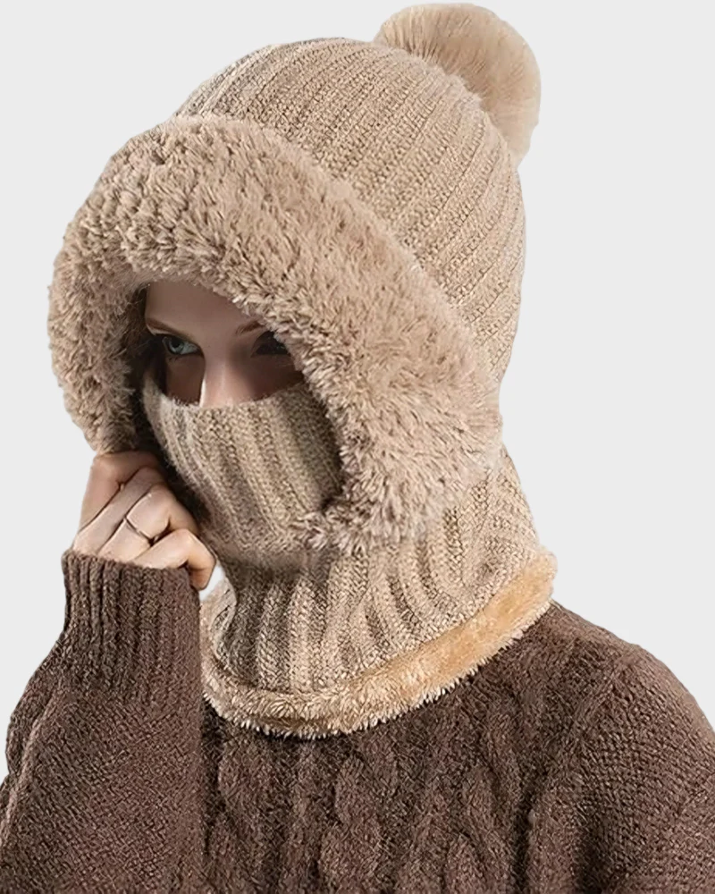 Thick Warm Knit Beanie with Pom Pom for Winter - Image 3