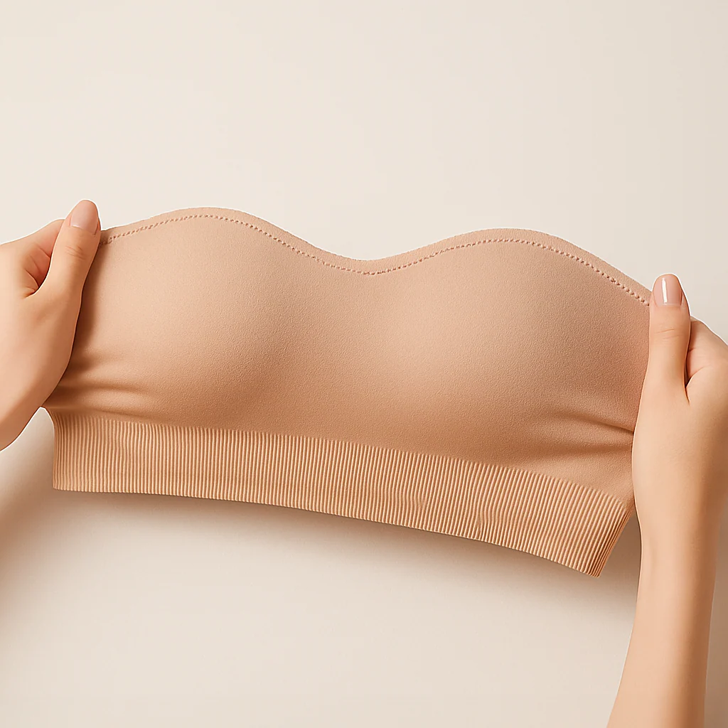Non-Slip Bandeau Seamless Wireless Strapless Bra - Image 9