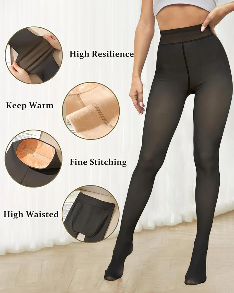 Translucent Fleece Lined Tights - Image 10
