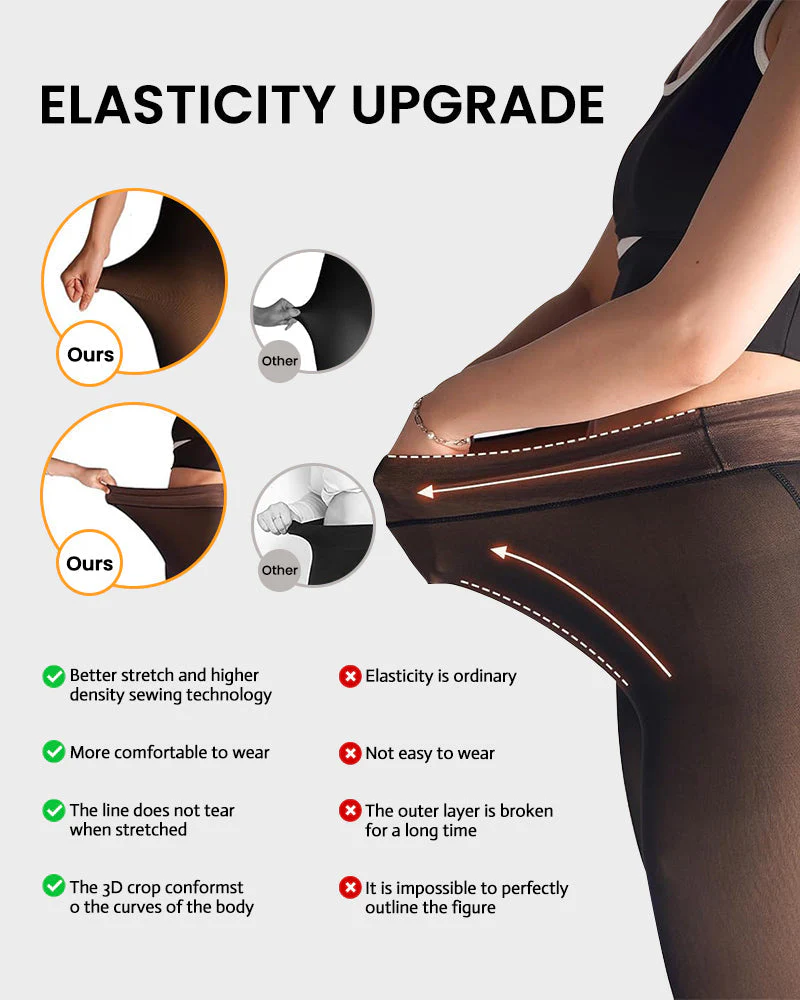 Translucent Fleece Lined Tights - Image 9