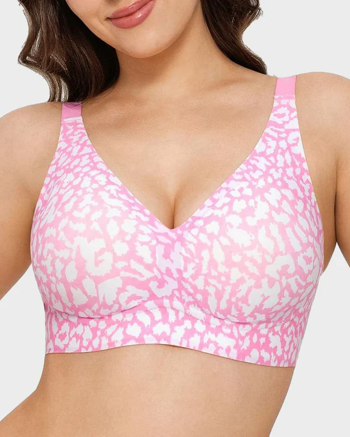 Wireless Leopard V-Neck Contour Bra - Image 15