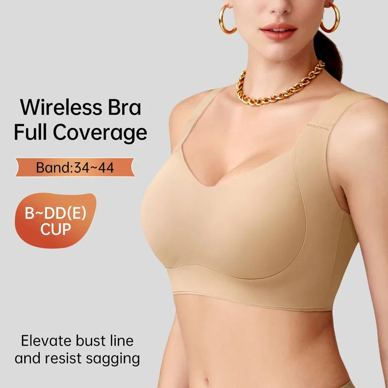 Wireless Push Up Jelly Bra V Neck Seamless Support Comfort - Image 3