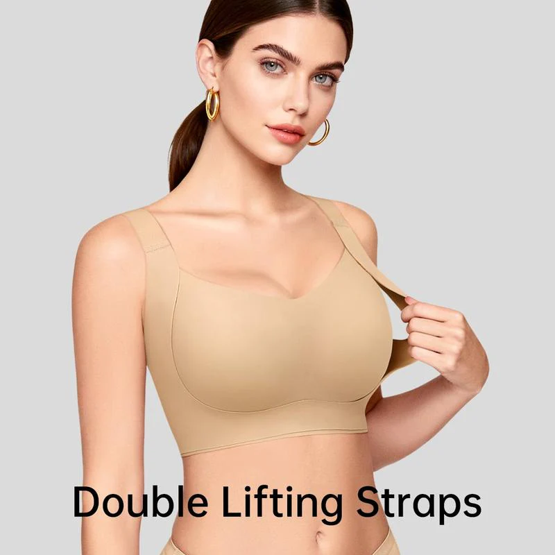 Wireless Push Up Jelly Bra V Neck Seamless Support Comfort - Image 4