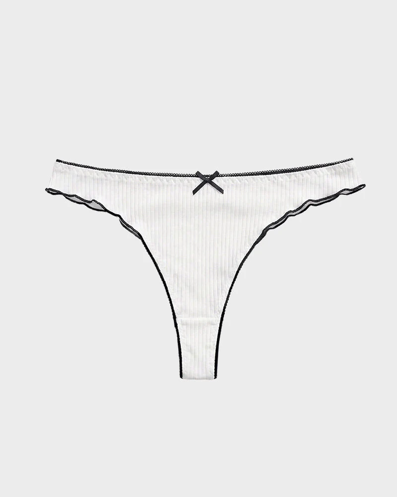 Women's Bow Low Waist Thong  Pack Ultra Soft Cotton（9 pack） - Image 15